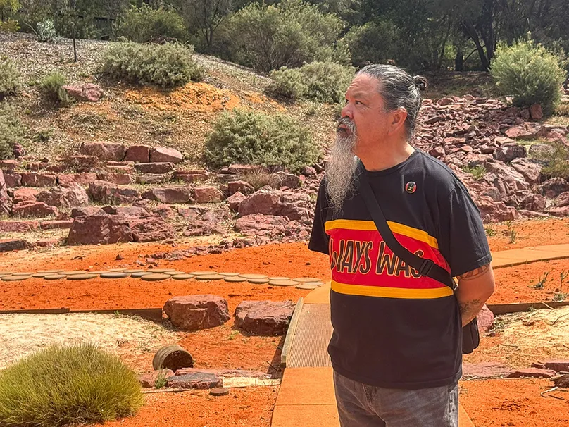 Chris Lee in Botanical gardens in Canberra.