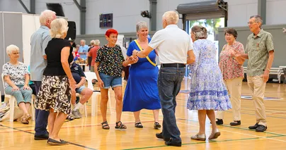 Seniors dancing at Have a go day.