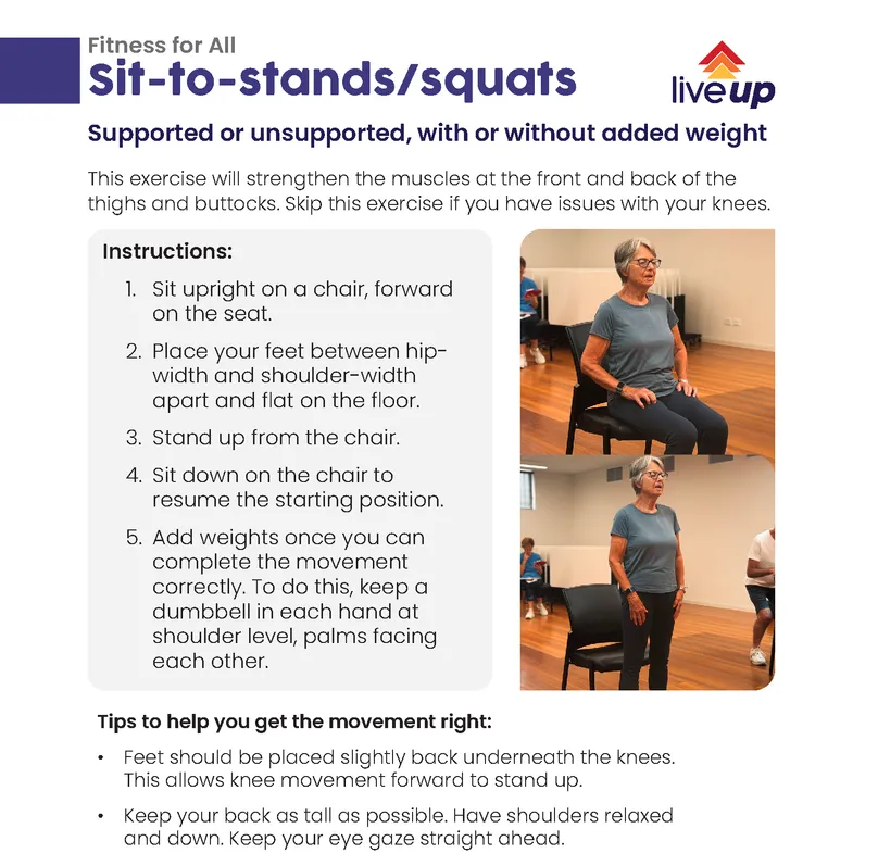 1-page image of how to do biceps curls from Fitness for All.