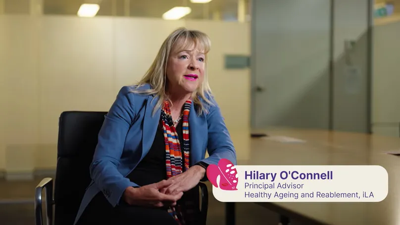 Hilary O'Connell being interviewed by Jean Hailes for Women's Health Week 2026.