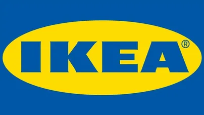 Blue and yellow ikea logo.