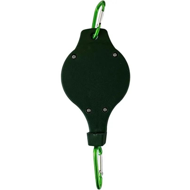 A retractable pulley hook for handing planters.