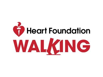 Heart foundation walking logo