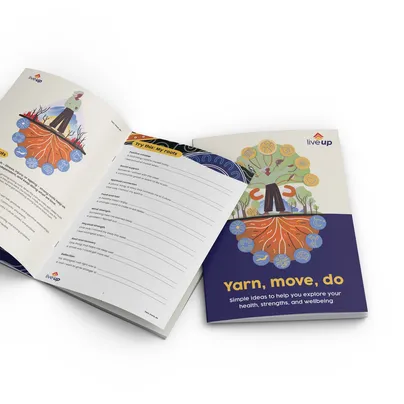 The Yarn,move,do guide for wellbing prompts for First Nations people