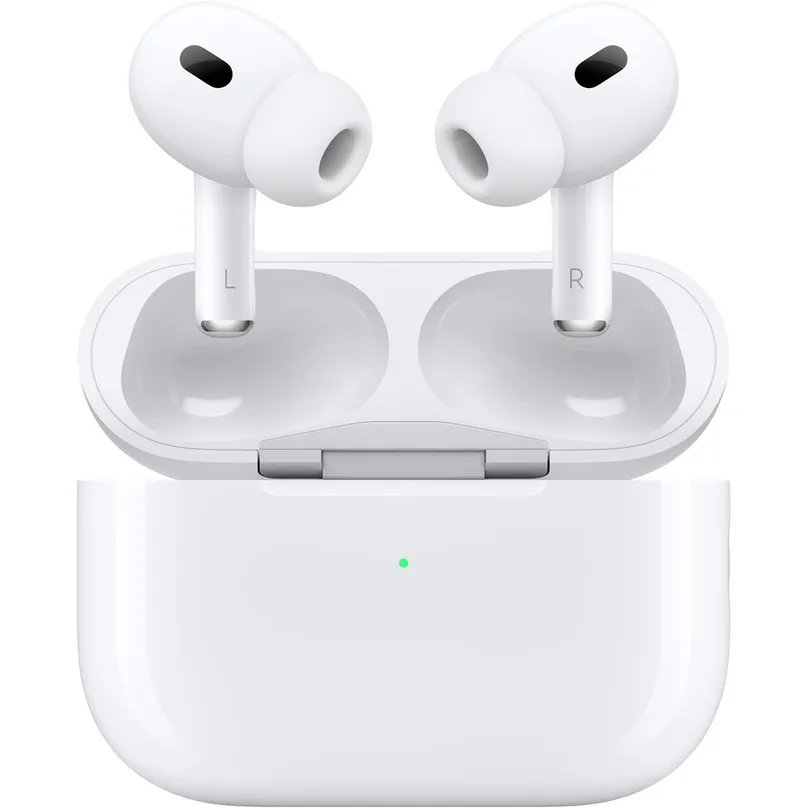 White Apple AirPods.