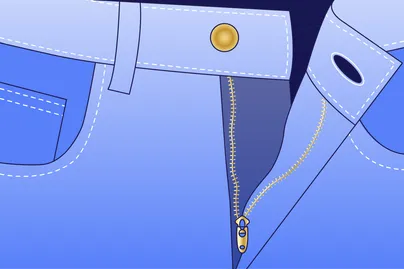 button zipper illustration