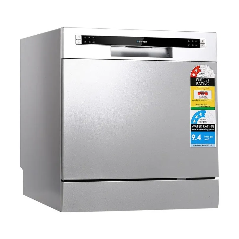 A freestanding benchtop dishwasher.