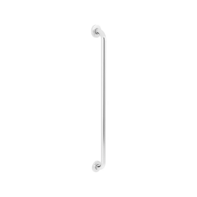 A long vertical grab rail.