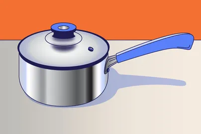 long handle saucepan illustration