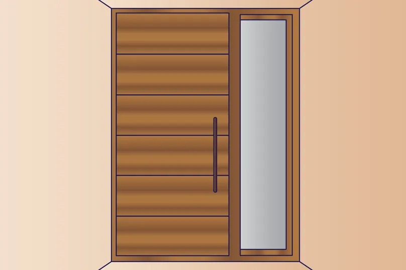 front door to a house illustration