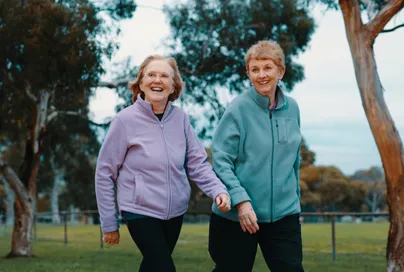 Image of older women walking together