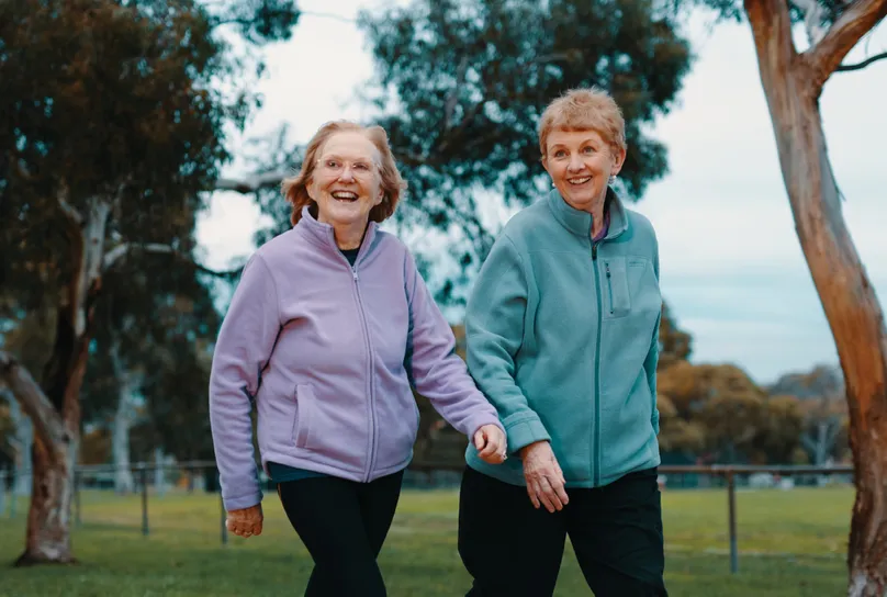 Image of older women walking together